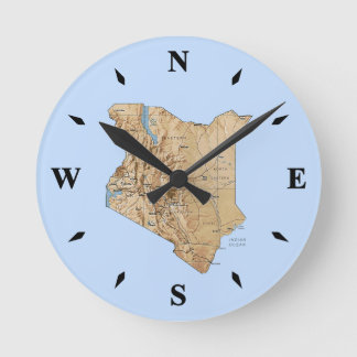 Kenya Map Clock