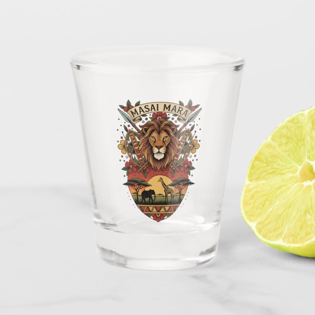 Kenya Masai Mara Shot Glass (Front)