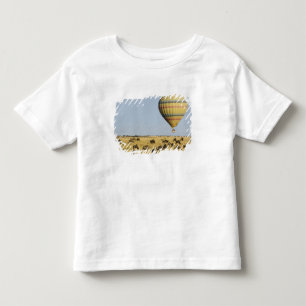 Kenya, Masai Mara. Tourists ride hot air balloon Toddler T-shirt