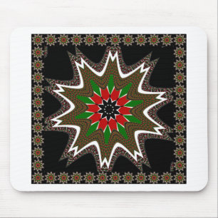 Kenya National Flag Colours Pattern Art Design Mouse Pad