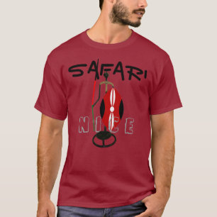 Kenya National Flag Colours Pattern Art Design T-Shirt