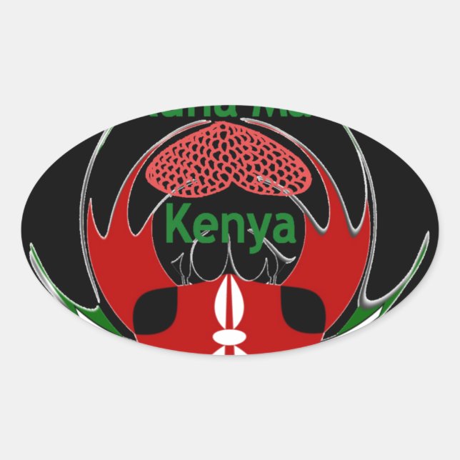 Kenya Oval Sticker (Front)