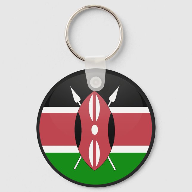 Kenya quality Flag Circle Keychain (Front)
