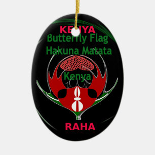 Kenya Raha Hakuna Matata.jpg Ceramic Ornament