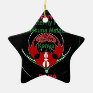 Kenya Raha Hakuna Matata.jpg Ceramic Ornament