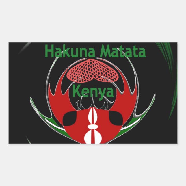 Kenya Raha Hakuna Matata.jpg Sticker (Front)
