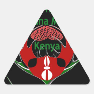 Kenya Raha Hakuna Matata.jpg Triangle Sticker