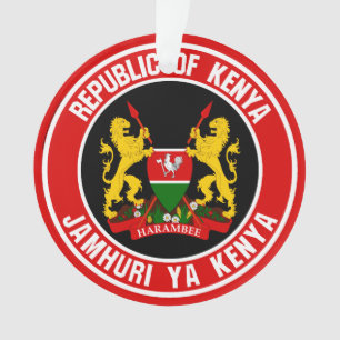Kenya Round Emblem Ornament