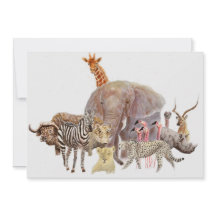 Kenya Safari Animaux Carte pour notes