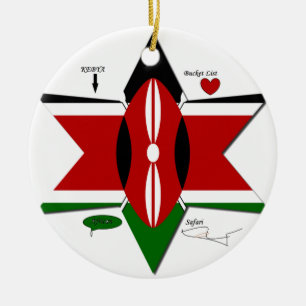 Kenya Safari Ceramic Ornament