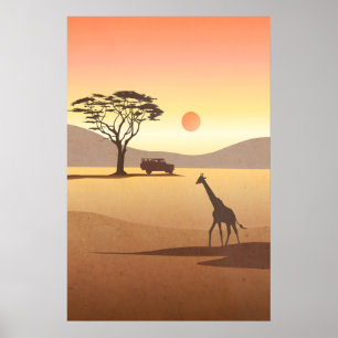 Kenya Safari Nursery Poster