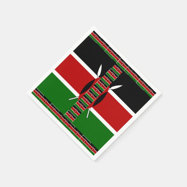Kenya Seamless Flag Border Napkins (Corner)