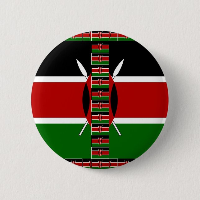 Kenya Seamless Flags border frames 2 Inch Round Button (Front)