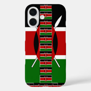 Kenya Seamless Flags Border Frames Art Print iPhone 16 Case