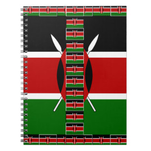 Kenya Seamless Flags Border Frames Art Print Notebook