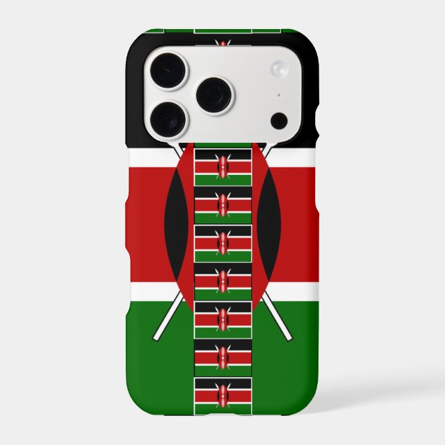 Kenya Seamless Miniature Flags Border Frames Art  (Back)