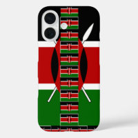 Kenya Seamless Miniature Flags Border Frames Art 