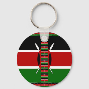 Kenya Seamless Miniature Flags Border Frames Art  Keychain