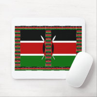 Kenya Seamless Miniature Flags Border Frames Art 