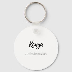 Kenya Skyline Travel Vacation Outfits Keychain