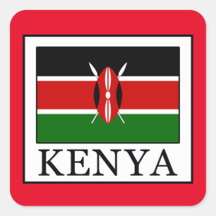 Kenya Square Sticker
