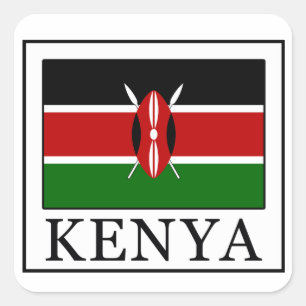Kenya Square Sticker