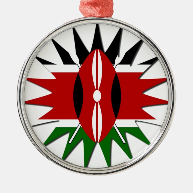 Kenya Star Metal Ornament (Front)