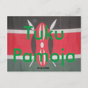 Kenya Tuko Pamoja Kenya we are together postcard