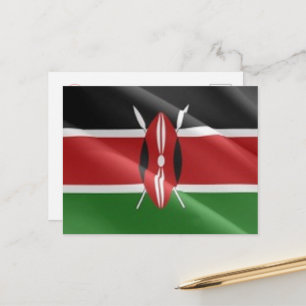 Kenya - Waving Flag - Postcard