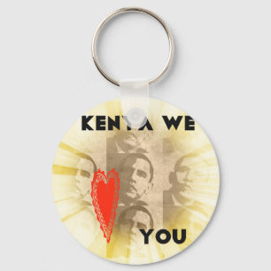 Kenya We Love You Lovely Perspective Art Design Keychain