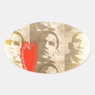 Kenya We Love You Lovely Perspective Art Design Oval Sticker