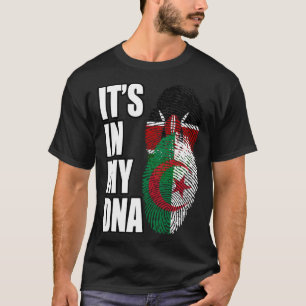 Kenyan And Algerian Mix DNA Heritage Flag T-Shirt