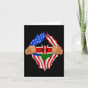 Kenyan Blood Inside Me Kenya Flag Gift  Card