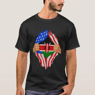 Kenyan Blood Inside Me Kenya Flag Gift  T-Shirt
