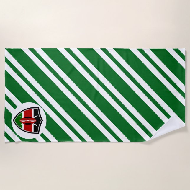 Kenyan flag beach towel (Front)