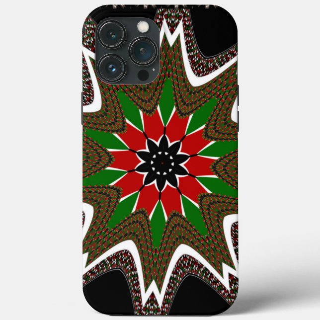 Kenyan Flag Colours Art Print/Graphic Case-Mate iPhone Case (Back)