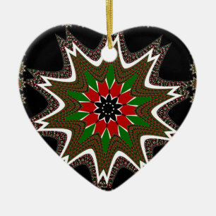 Kenyan Flag Colours Art Print/Graphic Ceramic Ornament