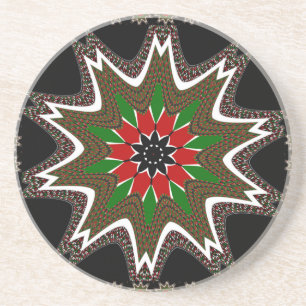 Kenyan Flag Colours Art Print/Graphic Coaster