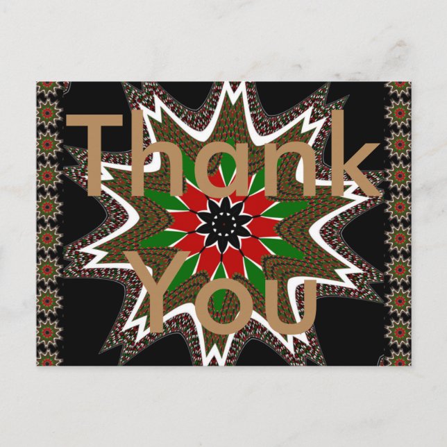 Kenyan Flag Colours Art Print/Graphic Postcard (Front)