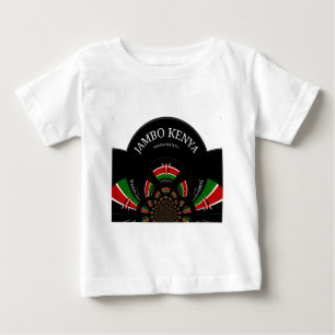 Kenyan Flag Inspired Jambo Welcome Design Art Baby T-Shirt
