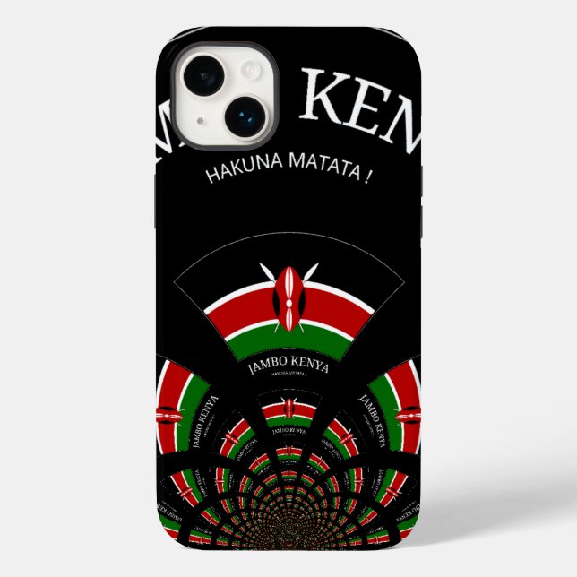 Kenyan Flag Inspired Jambo Welcome Design Art  Case-Mate iPhone Case (Back)