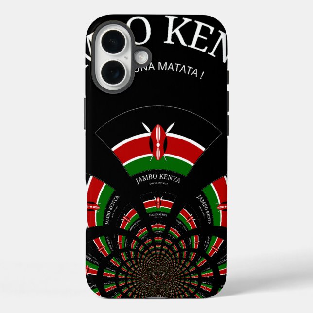 Kenyan Flag Inspired Jambo Welcome Design Art  Case-Mate iPhone Case (Back)