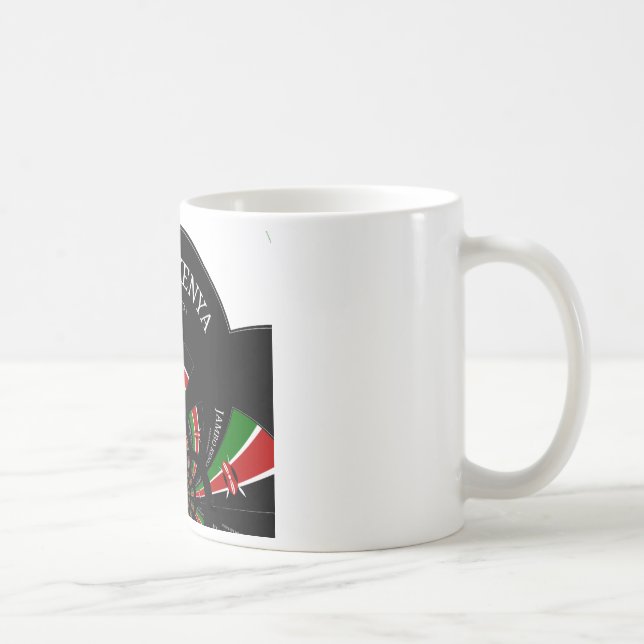 Kenyan Flag Inspired Jambo Welcome Design Art  Coffee Mug (Right)