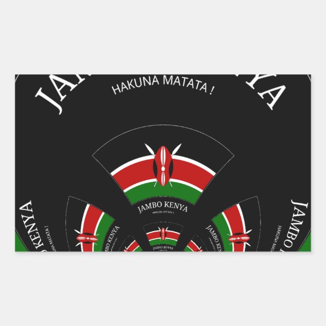 Kenyan Flag Inspired Jambo Welcome Design Art  Sticker (Front)