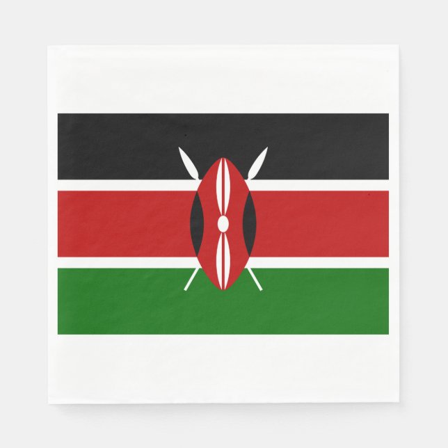 Kenyan Flag (Kenya) Napkin (Front)