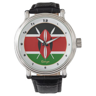 Kenyan Flag & Kenya trendy fashion /design watch