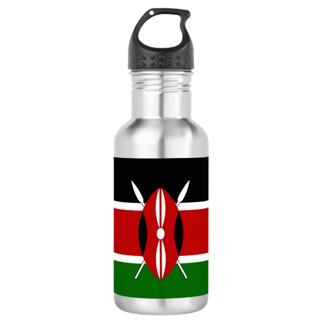 Kenyan flag paper cup 532 ml water bottle (Front)