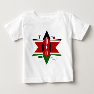 Kenyan Flag Safari Design: Bucket List Baby T-Shirt