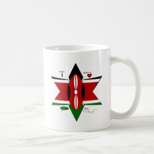 Kenyan Flag Safari Design: Bucket List Coffee Mug