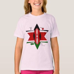 Kenyan Flag Safari Design: Bucket List T-Shirt